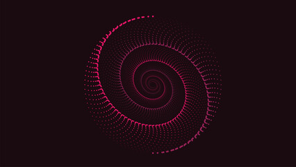 Wall Mural - Abstract spiral pink line round background. This minimalist design line symbol style background can be used as a banner. 