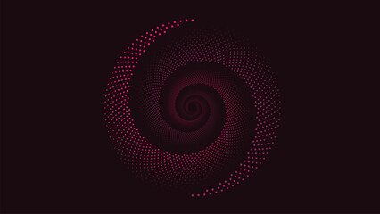 Wall Mural - Abstract spiral pink line round background. This minimalist design line symbol style background can be used as a banner. 