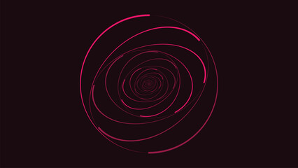 Wall Mural - Abstract spiral pink line round background. This minimalist design line symbol style background can be used as a banner. 