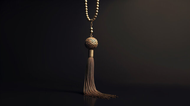 A tassel necklace with long flowing UHD wallpaper Stock Photographic Image