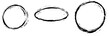 Hand draw circle icon, doodle symbol