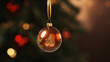 Boule de Noël, décoration pour sapin de Noël. Ambiance hivernale, fête de Noël, célébration. Pour conception et création graphique.