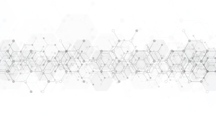 Hexagons pattern background. Genetic research, molecular structure. Chemical engineering. Concept of innovation technology. Used for design healthcare, science and medicine background