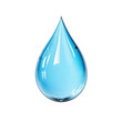 Natural water drop isolated on white background. Clipping path.