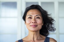 A Beautiful Asian Mid Age Woman Portrait