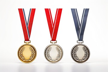 gold medal with ribbon