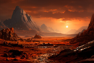 Wall Mural - fantasy alien planet - illustration
