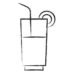 Sticker - Hand drawn Juice Glass icon