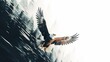 A bald eagle soaring low to the ground Generative
