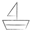 Hand drawn Boat icon