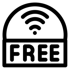 Wall Mural - Free Wifi Icon