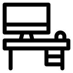 Poster - Computer Table Icon