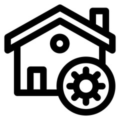 Canvas Print - House Construction Icon