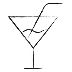 Canvas Print - Hand drawn Cocktail icon