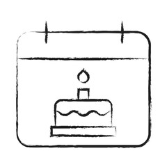 Poster - Hand drawn Birth day Date icon