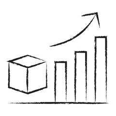 Poster - Hand drawn Real estate Growth icon