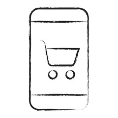 Canvas Print - Hand drawn Mobile Phone Cart icon