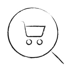 Sticker - Hand drawn Search Cart icon