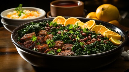 Canvas Print - stew with rice and vegetables