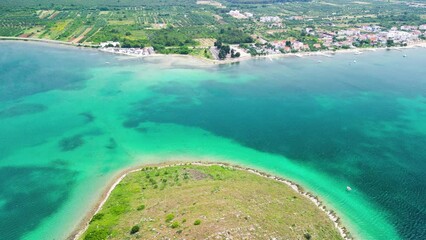 Poster - Heart Island aerial view in Croatia. Galesnjak, the heart-shaped Croatian island