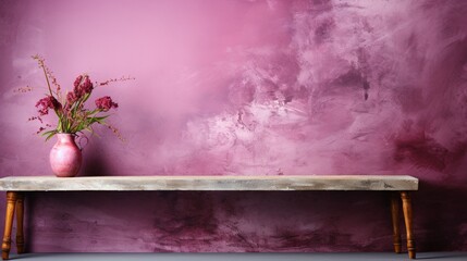 Canvas Print - Mauve Pink Stucco Wall Texture Background