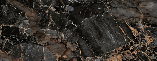 Wall Mural - Luxury black marquina marble stone texture with lot of golden details used for so many purposes such ceramic wall and floor tiles and 3d PBR materials.