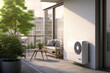 Air Source Heat Pumps installed on exterior of modern house