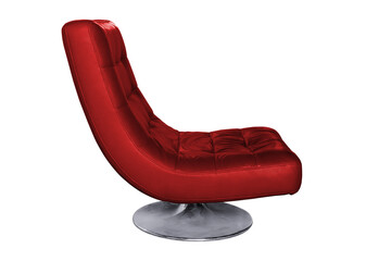 Poster - Red armchair. Modern designer chair