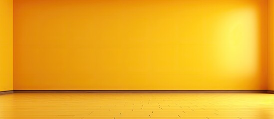 Canvas Print - Empty studio room with yellow gradient background for studio product placement