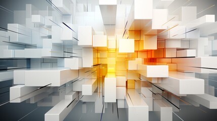 Wall Mural - an abstract geometric background with 3d cubes. generative ai.