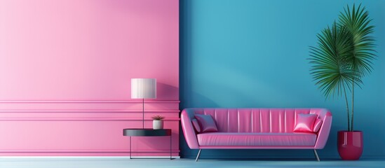 Poster - The 2024 interior design color illustrated in 3D