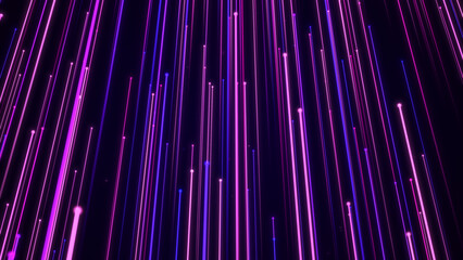 Wall Mural - purple star light trail background, long exposure digital energy streak line motion, colorful futuri