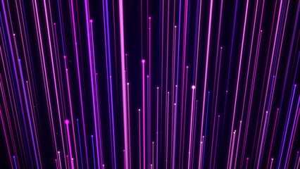 Wall Mural - Purple star light trail background, Long exposure digital energy streak line motion, colorful futuristic trendy glowing speed neon backdrop 3d rendering