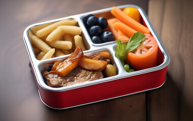 Canvas Print - food container close up