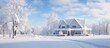 © The 2R Artificiality - Snow covered American house in winter