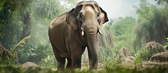 Photo of the Sumatran elephant a subspecies of the Asian elephant found exclusively in Sumatra