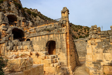 Canvas Print - Ruins of ancient Greek-Roman theatre of Myra in Demre, Antalya province in Turkey