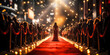 The Star-Studded Walk: Red Carpet Movie Premiere and Paparazzi Lights