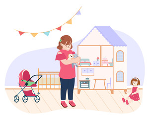 Sticker - Baby Room Composition Illustration