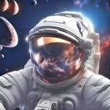 Fototapeta Kosmos - Astronaut in space