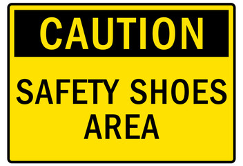 Wall Mural - Safety shoes sign and labels