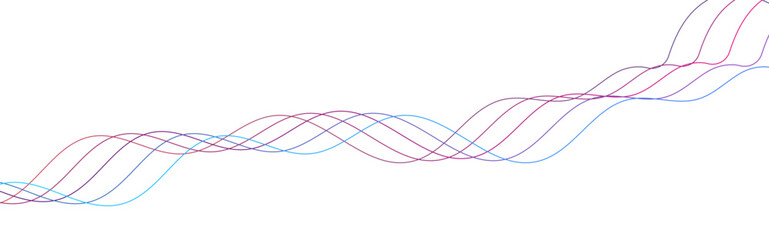 Dynamic gradient colorful flowing wave design element. Abstract wavy lines gradient vector line blend element.	