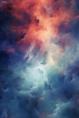 Wall Mural - incredible abstract background of a colorful space galaxy cloud nebula. starry night cosmos. univers