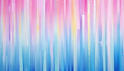 a watercolor background with pink and blue stripes, in the style of holographic, glass as material, pointillist stippling, light silver and yellow, multilayered texture 