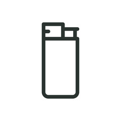 Wall Mural - Lighter isolated icon, cigarette lighter vector icon with editable stroke