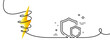 © blankstock - Shields line icon. Continuous one line with curl. Privacy secure sign. Safe defense symbol. Shields single outline ribbon. Loop curve with energy. Vector