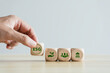 wooden cubes with icon ESG and finance for ESG environment social governance investment business concept and sustainable organizational development for society, and corporate governance