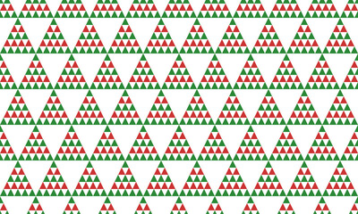 Wall Mural - christmas abstract with red and green triangle seamless pattern. vector repeating texture.