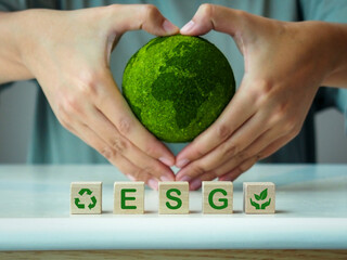 Wall Mural - Concept of Environmental, Social and Governance, ESG sustainability.