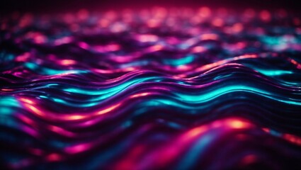 Wall Mural - waves neon purple blue and pink background concept